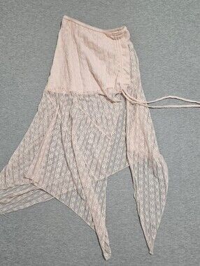 Delicate Pink Lace Asymmetrical Skirt Chrome Riot